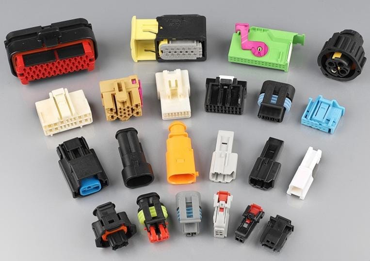 Waterproof multi-pin automotive electrical connectors for cars trucks motorcycles